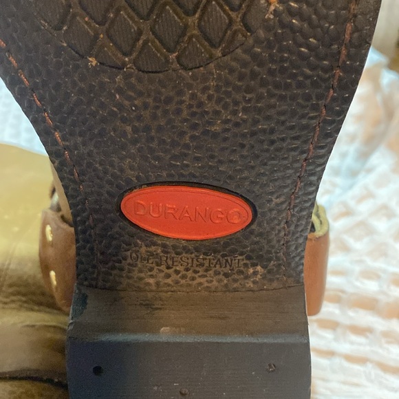 Vintage Durango Harness Western Leather Boots Square Toe Men’s 9D - Picture 9 of 15